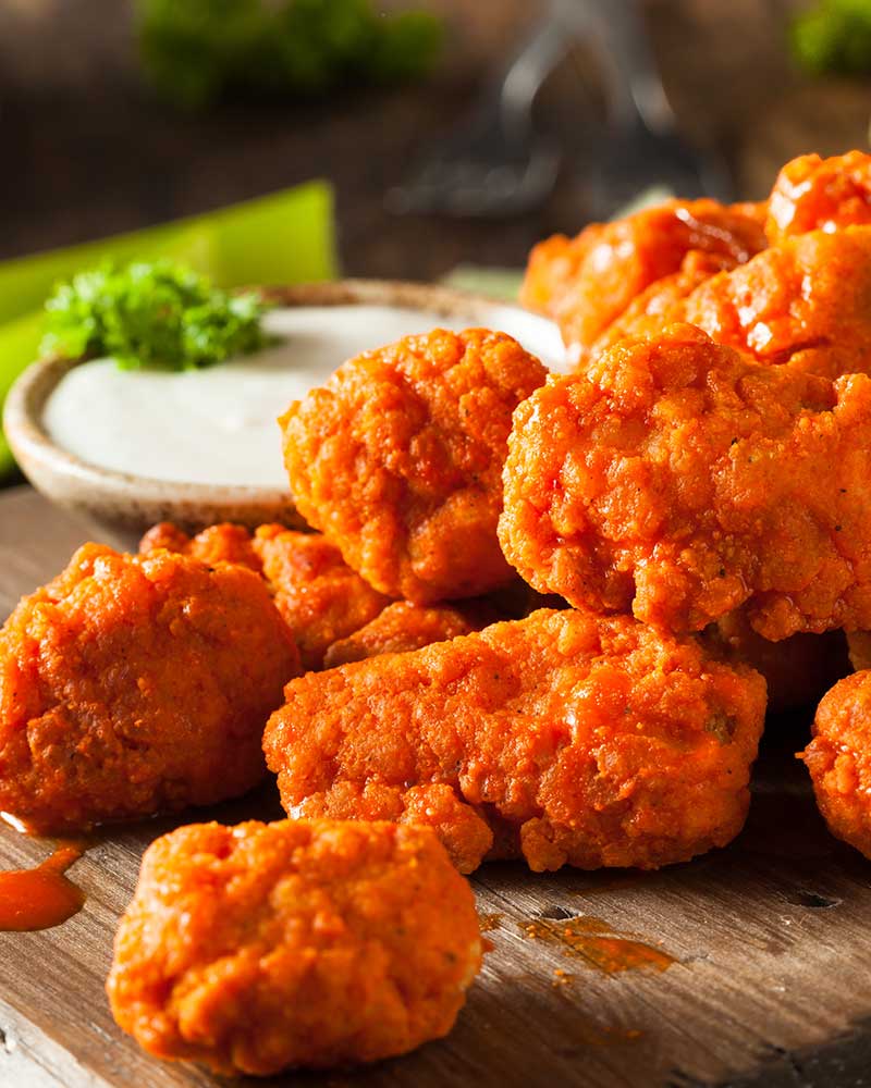 Par-fried chicken items